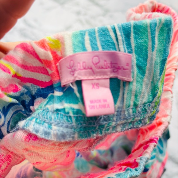 Lilly Pulitzer Bal Harbour Linen Palazzo Pant In Resort White A Mermaids Tail - Picture 8 of 9